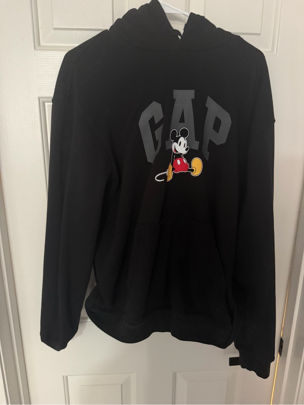 GAP Black Hoodie with Mickey Mouse Graphic